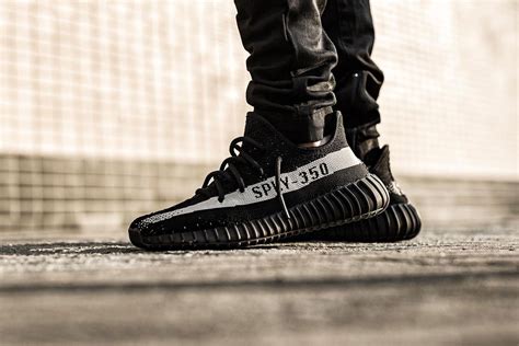 black and white yeezys|yeezy 350 v2 black white.